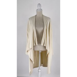 Banana Republic Oversized Rib Draped Front Cardigan Country Beige Womens Size XL